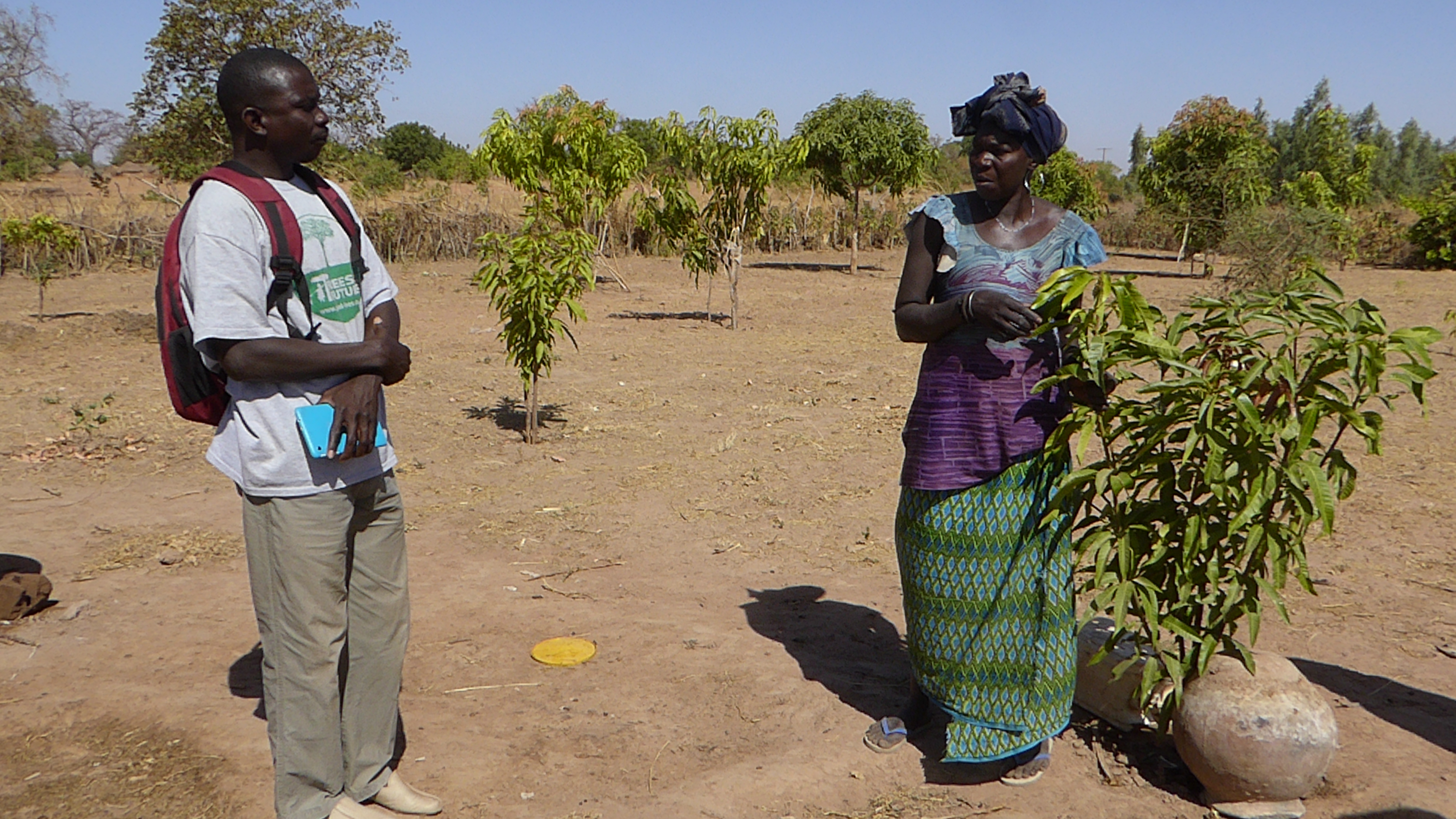 Ndeye and a staff member from the Trees for the Future