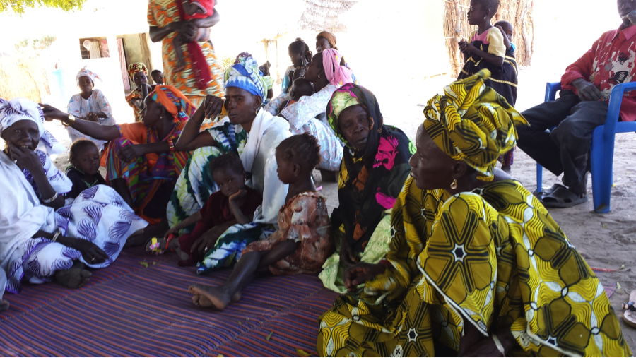 Mariama Ndao with other village women 